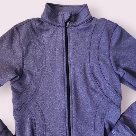 Albion | EUC Active Purple Zip Up Ruffle Peplum Jacket Size S - Picture 4 of 9